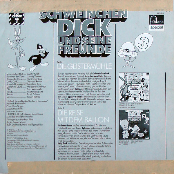 Cover zu Wolfgang Ecke - Schweinchen Dick Und Seine Freunde 3 | Vinyl | Non-Music | Germany Schallplatten Ankauf