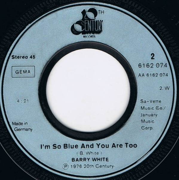 Cover zu Barry White - You See The Trouble With Me | 1976 | 7