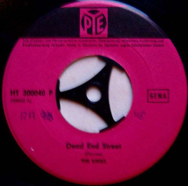 Cover zu The Kinks - Dead End Street | 1967 | Vinyl, 45 RPM, 7
