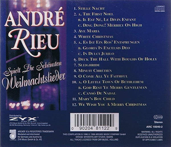 Cover zu André Rieu - Spielt Die Schönsten Weihnachtslieder | 1996 | Vinyl | Children's, Folk, World, & Country | Germany Schallplatten Ankauf