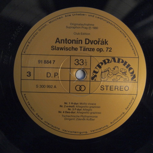 Cover zu Antonín Dvořák - The Czech Philharmonic Orchestra, Zdeněk Košler - Die Slawischen Tänze Op.46 Und 72 (Gesamtaufnahme) | 1980 | Vinyl | Classical | Germany