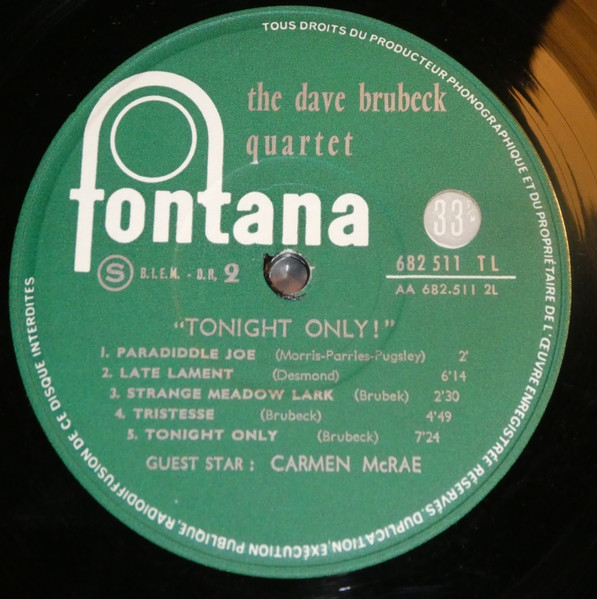 Cover zu The Dave Brubeck Quartet - Tonight Only! | Vinyl | Jazz | Netherlands