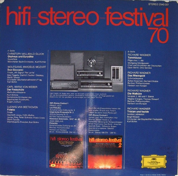 Cover zu Various - Hifi-Stereo-Festival 70 | 1970 | Vinyl | Classical | Germany