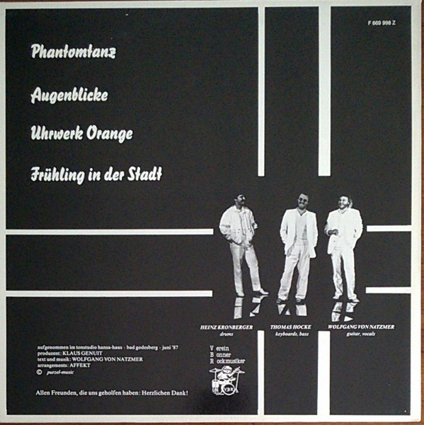 Cover zu Affekt - Affekt | 1987 | Vinyl | Rock, Pop | Germany Schallplatten Ankauf