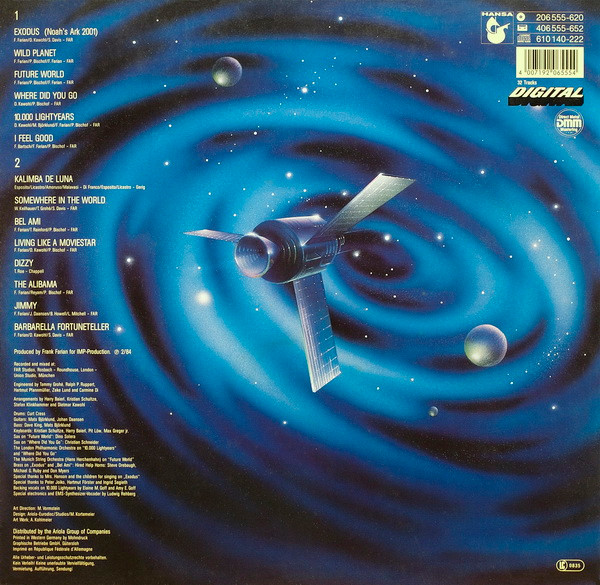 Cover zu Boney M. - Ten Thousand Lightyears | 1984 | LP, Album, RP, Blu | Electronic, Pop | Europe Schallplatten Ankauf
