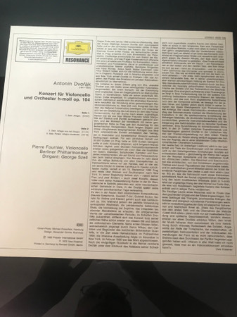 Cover zu Antonín Dvořák - Pierre Fournier, Berliner Philharmoniker, George Szell - Cellokonzert | Vinyl | Classical | Germany Schallplatten Ankauf