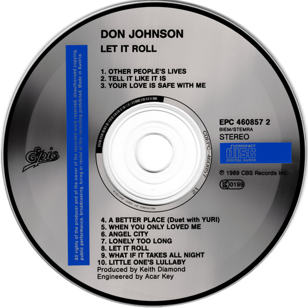 Cover zu Don Johnson - Let It Roll | 1989 | Vinyl | Rock, Pop | Europe