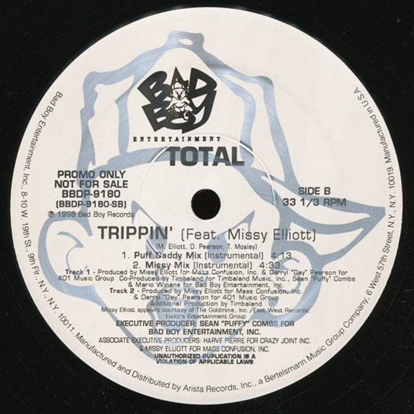Cover zu Total Featuring Missy Elliott - Trippin' | 1998 | Vinyl | Hip Hop, Funk / Soul | US Schallplatten Ankauf