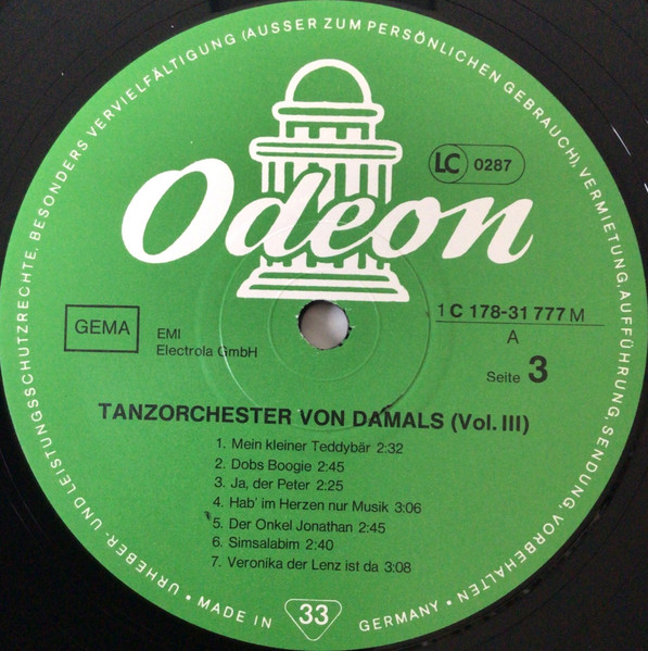 Cover zu Various - Tanzorchester Von Damals Vol. 3 | Vinyl | Jazz, Latin, Blues, Pop | Germany