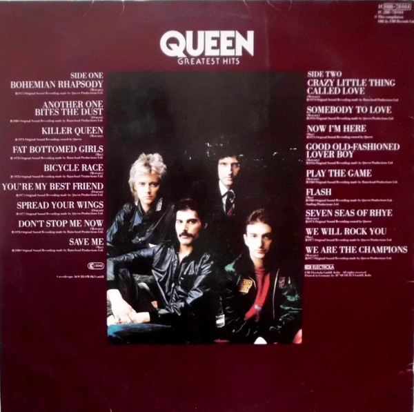 Cover zu Queen - Greatest Hits | 1981 | Vinyl, LP, Stereo, Compilation | Rock, Funk / Soul | Germany Schallplatten Ankauf
