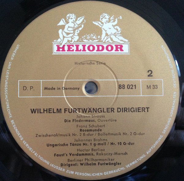 Cover zu Wilhelm Furtwängler, Gioacchino Rossini / Carl Maria von Weber / Johann Strauss Jr. / Franz Schubert / Johannes Brahms / Hector Berlioz - Wilhelm Furtwängler: Rossini • Weber • J. Strauss •