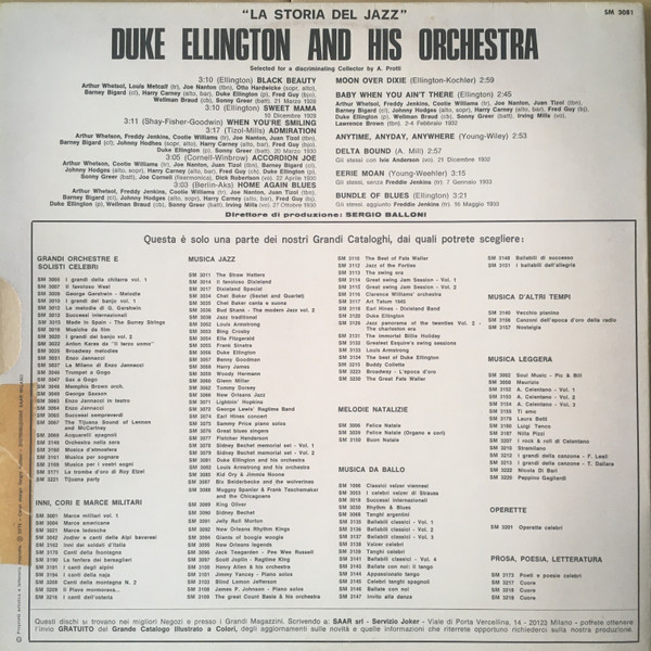 Cover zu Duke Ellington And His Orchestra - 1928 - 1933 | LP, Comp Schallplatten Ankauf
