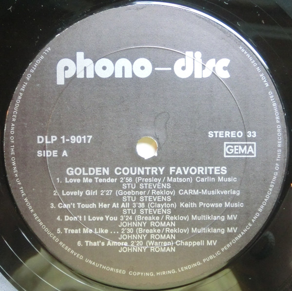 Cover zu Various - Golden Country Favorites | Vinyl | Folk, World, & Country | Denmark