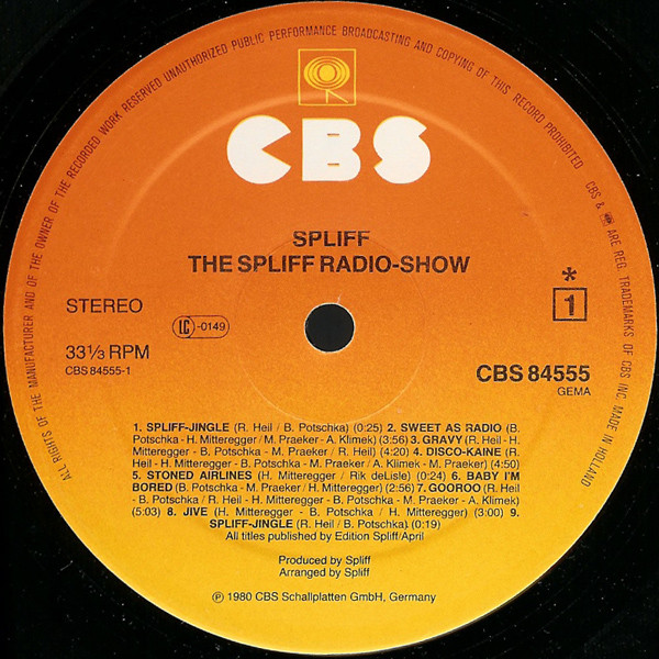 Cover zu Spliff - The Spliff Radio Show | 1980 | LP, Album | Electronic, Rock | Germany Schallplatten Ankauf