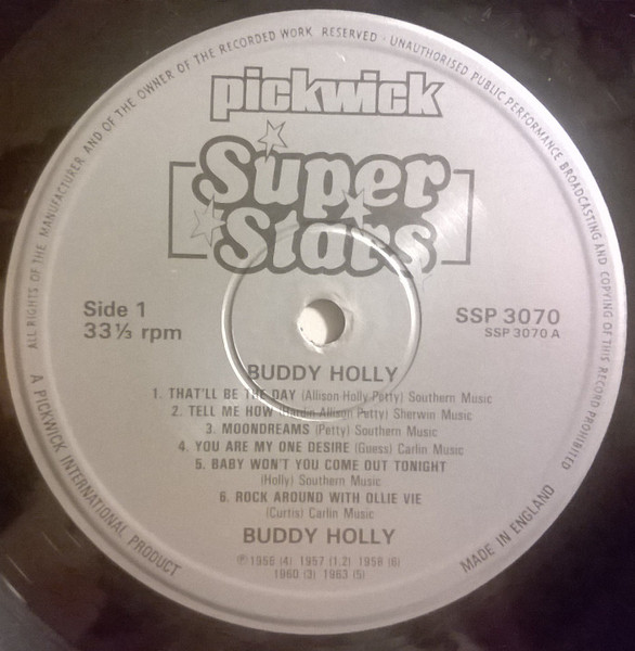 Cover zu Buddy Holly - Buddy Holly | 1980 | Vinyl | Rock, Pop | UK Schallplatten Ankauf
