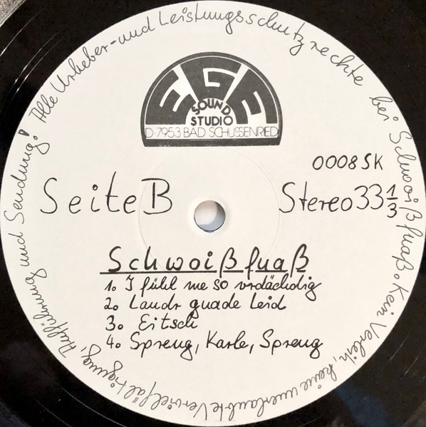 Cover zu Schwoißfuaß - Schwoba-Rock Laif | Vinyl | Rock, Reggae | Germany