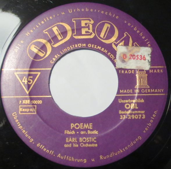 Cover zu Earl Bostic And His Orchestra - Poeme / O Sole Mio | Vinyl | Jazz, Funk / Soul | Germany Schallplatten Ankauf