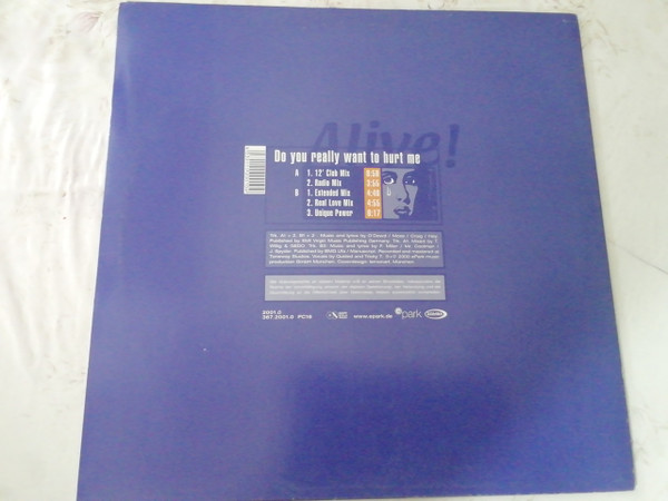 Cover zu Alive! (2) - Do You Really Want To Hurt Me | 2000 | Vinyl | Electronic | Germany Schallplatten Ankauf