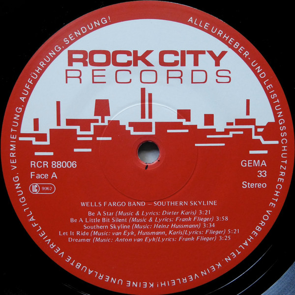 Cover zu The Wells Fargo Band - Southern Skyline | 1984 | Vinyl | Rock | Germany