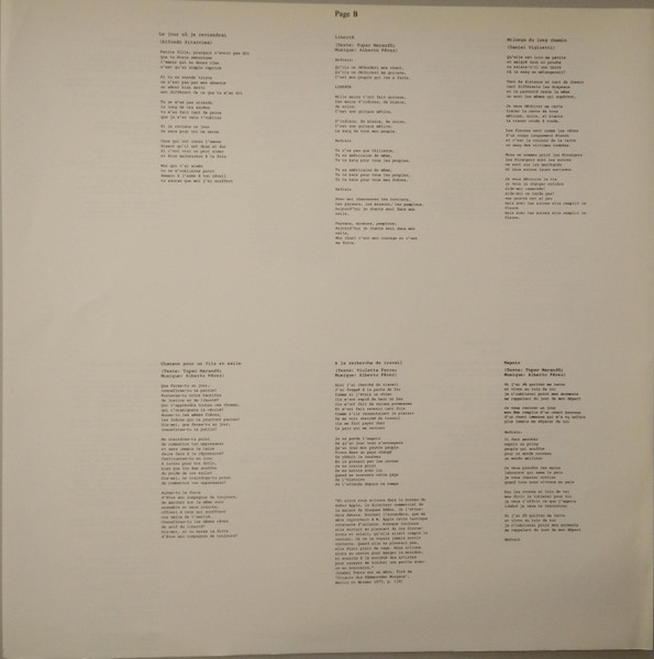 Cover zu Alberto Pérez (2) - Con El Corazón Allá | 1978 | Vinyl | Folk, World, & Country | Switzerland