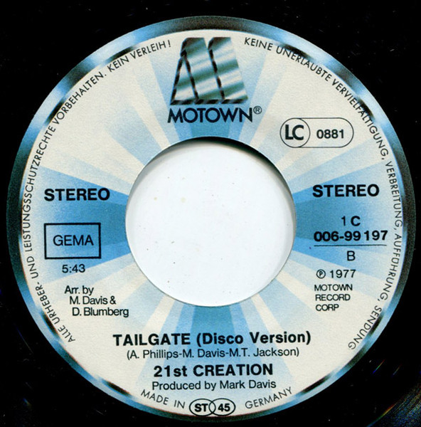 Cover zu 21st Creation - Tailgate | 1977 | Vinyl | Funk / Soul | Germany