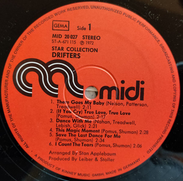 Cover zu The Drifters - Star Collection | 1973 | Vinyl | Funk / Soul | Germany