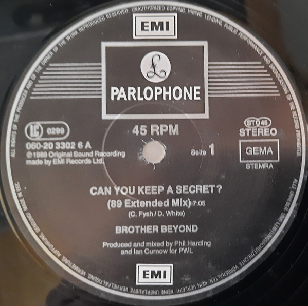 Cover zu Brother Beyond - Can You Keep A Secret? | 1989 | Vinyl | Electronic | Europe