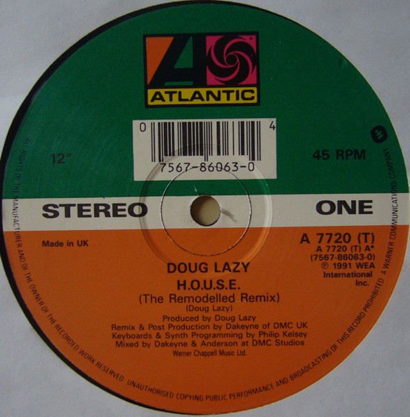 Cover zu Doug Lazy - H.O.U.S.E. | 1991 | Vinyl | Electronic | UK
