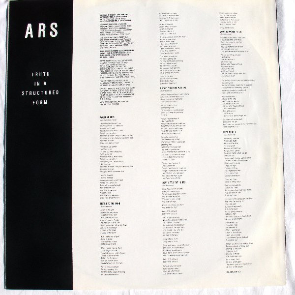 Cover zu Atlanta Rhythm Section - Truth In A Structured Form | 1989 | Vinyl | Rock | Europe