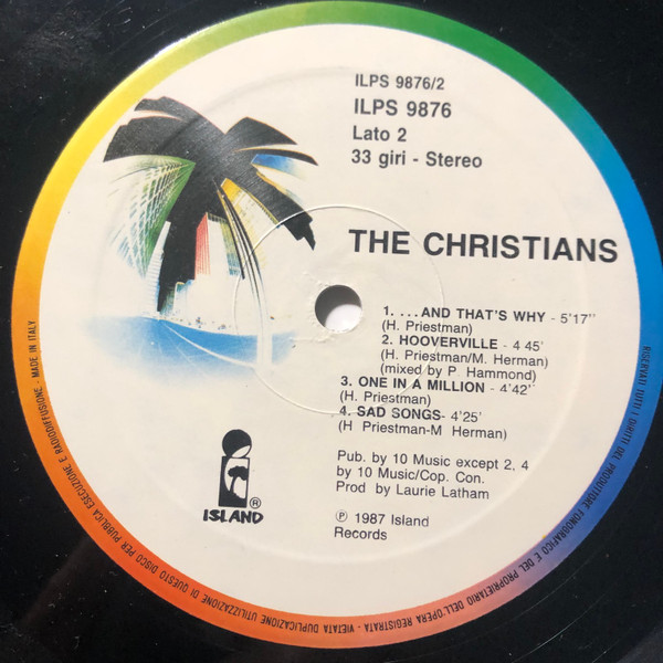 Cover zu The Christians - The Christians | 1987 | Vinyl | Funk / Soul, Pop | Italy