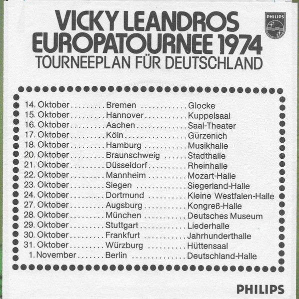 Cover zu Vicky Leandros - Du Lässt Mir Meine Welt (Quando Ti Lascio) | 1974 | Vinyl | Pop | Germany Schallplatten Ankauf