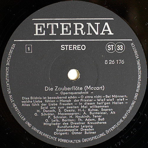 Cover zu Wolfgang Amadeus Mozart - Rundfunkchor Leipzig, Staatskapelle Dresden, Otmar Suitner - Grosse Oper - Die Zauberflöte | 1972 | Vinyl | Classical | German Democratic Republic (GDR) Schallplatten Ankauf