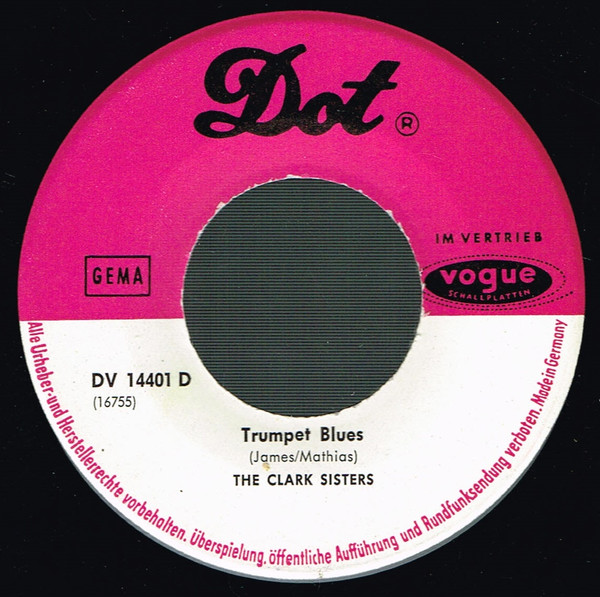 Cover zu The Clark Sisters (2) - One O'Clock Jump / Trumpet Blues | 1965 | Vinyl | Jazz | Germany Schallplatten Ankauf