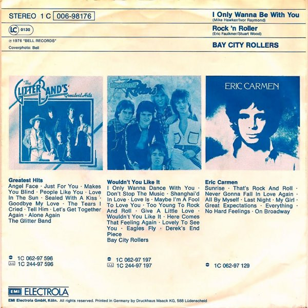 Cover zu Bay City Rollers - I Only Wanna Be With You | 1976 | 7