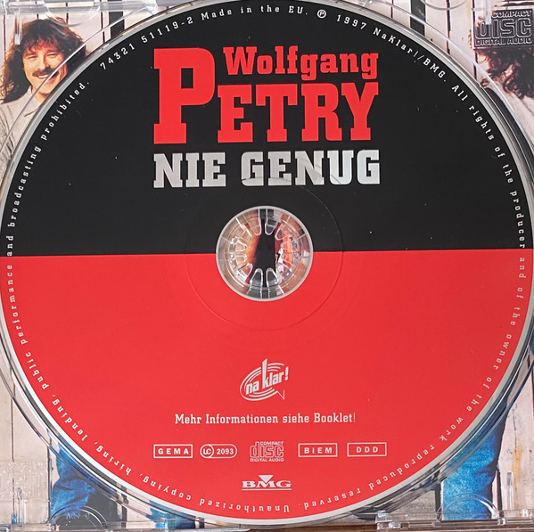 Cover zu Wolfgang Petry - Nie Genug | 1997 | Vinyl | Electronic, Rock, Pop | Europe