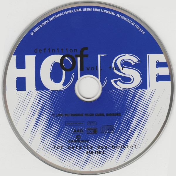 Cover zu Daniel Klein - Definition Of House Volume Four | 1995 | Vinyl | Electronic | Germany