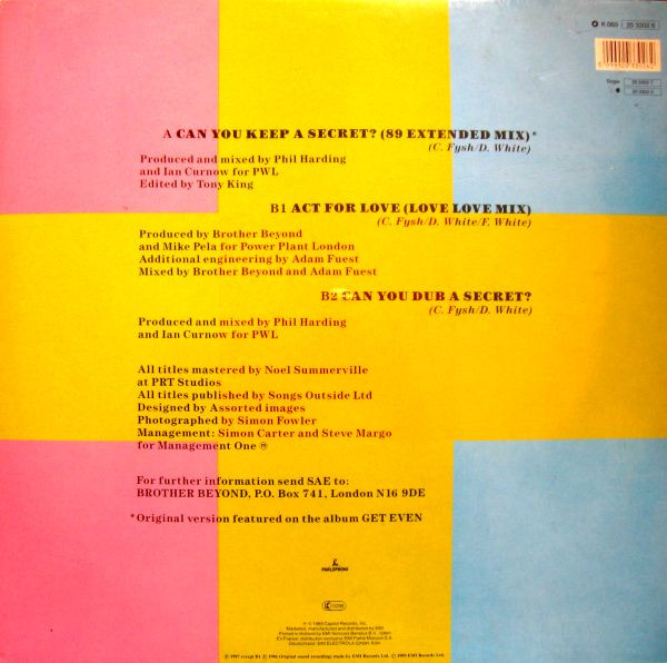 Cover zu Brother Beyond - Can You Keep A Secret? | 1989 | Vinyl | Electronic | Europe Schallplatten Ankauf