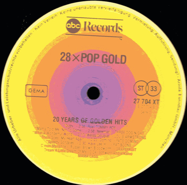 Cover zu Various - 28xPop Gold - 20 Years Of Golden Hits | Vinyl | Rock, Pop | Germany Schallplatten Ankauf