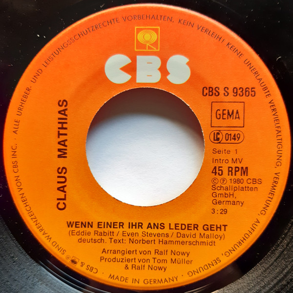 Cover zu Claus Mathias-Clamath - Wenn Einer Ihr Ans Leder Geht | 1980 | Vinyl | Pop | Germany Schallplatten Ankauf
