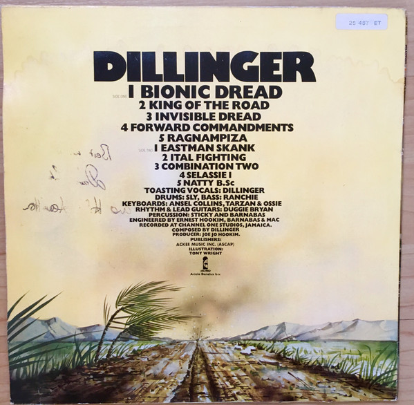 Cover zu Dillinger - Bionic Dread | 1976 | Vinyl | Reggae | Benelux Schallplatten Ankauf
