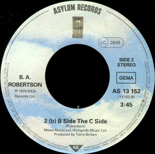Cover zu B. A. Robertson - Bang Bang | 1979 | Vinyl | Rock, Pop | Germany