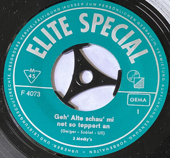 Cover zu 3 Mecky's - Hagenbrunner-Lied • Geh' Alte Schau' Mi Net So Teppert An | Vinyl | Pop, Folk, World, & Country | Germany