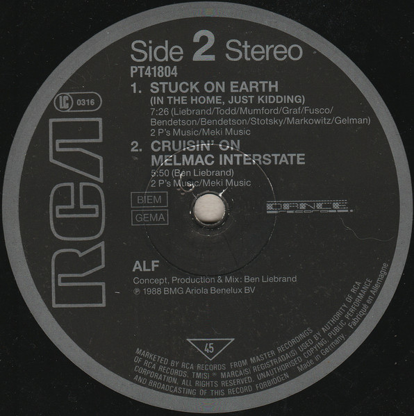 Cover zu ALF (2) - Stuck On Earth (Housemix) | 1988 | 12