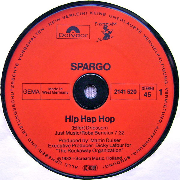 Cover zu Spargo - Hip Hap Hop | 1982 | Vinyl | Funk / Soul | Germany Schallplatten Ankauf