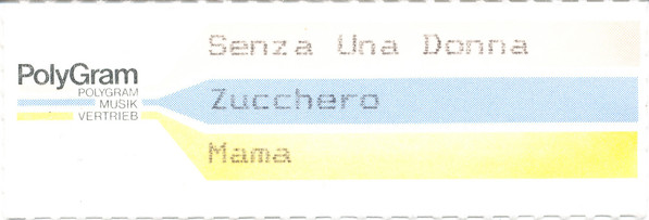 Cover zu Zucchero Featuring Paul Young - Senza Una Donna (Without A Woman) | 1991 | Vinyl | Rock, Pop | Europe