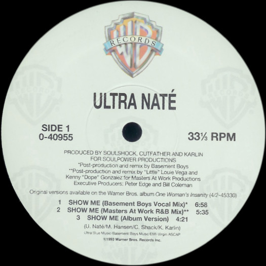 Cover zu Ultra Naté - Joy / Show Me | 1993 | Vinyl | Electronic | US