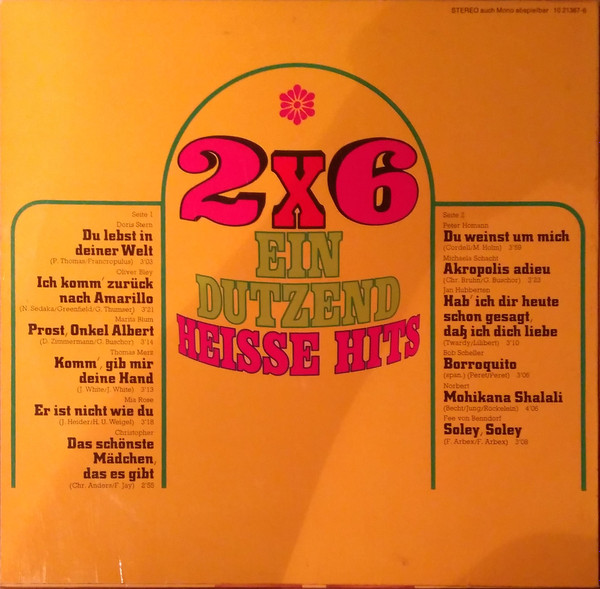 Cover zu Various - 2X6 Ein Dutzend Heisse Hits | Vinyl | Pop | Germany Schallplatten Ankauf