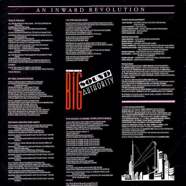 Cover zu Big Sound Authority - An Inward Revolution | 1985 | LP, Album | Rock, Pop | Europe