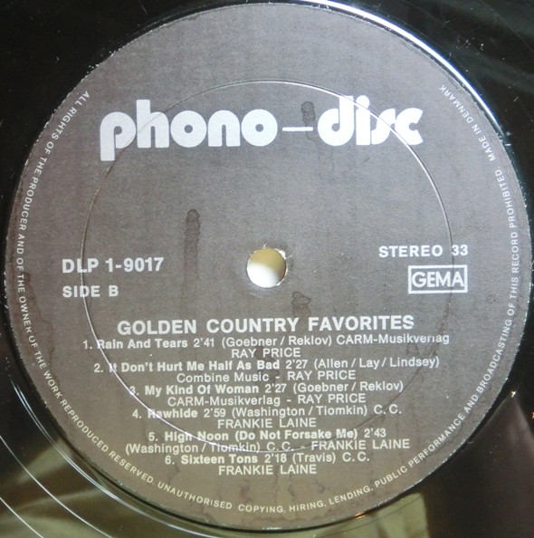 Cover zu Various - Golden Country Favorites | Vinyl | Folk, World, & Country | Denmark