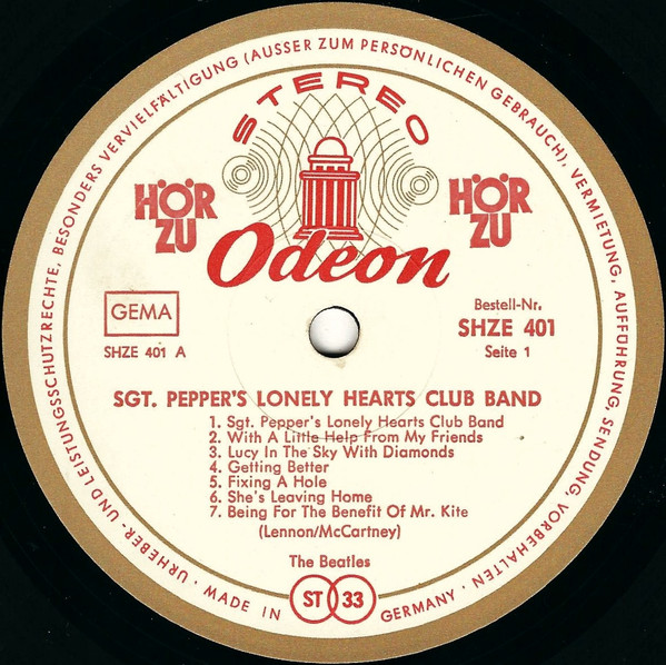 Cover zu The Beatles - Sgt. Pepper's Lonely Hearts Club Band | 1967 | Vinyl | Rock | Germany